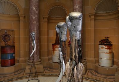 Karla Dickens, A Dickensian Circus (2020). Exhibition view: NIRIN, 22nd Biennale of Sydney, Grand Courts, Art Gallery of New South Wales, Sydney (14 March–8 June 2020). Courtesy Biennale of Sydney. Photo: Zan Wimberley.