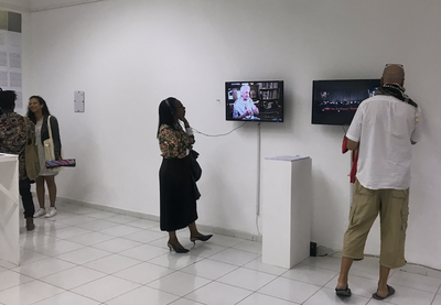 Exhibition view: Canine Wisdom for the Barking Dog—The Dog Done Gone Deaf curated by Bonaventure Soh Bejeng Ndikung, with co-curators Kamila Metwaly and Marie Hélène Perreira as part of Dak'Art Biennale: The Red Hour, Dakar (3 May–2 June 2018).