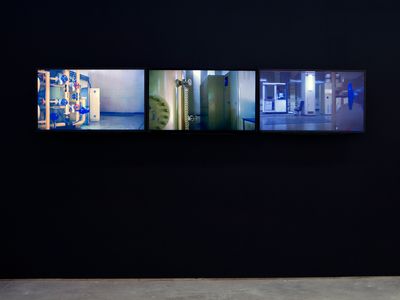 Sutthirat Supaparinya, When Need Moves the Earth (1992). Synchronised 3-channel video installation. Exhibition view: EVA International 2018, Limerick (14 April–8 July 2018).