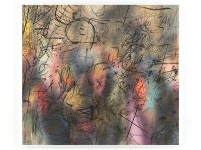 Julie Mehretu, Sing, Unburied, Sing (J.W.) (2018). Ink and acrylic on canvas. 274.3 x 304.8 cm. © Julie Mehretu. Courtesy the Artist, White Cube and Marian Goodman Gallery, New York. Photo: Tom Powel Imaging, Inc.