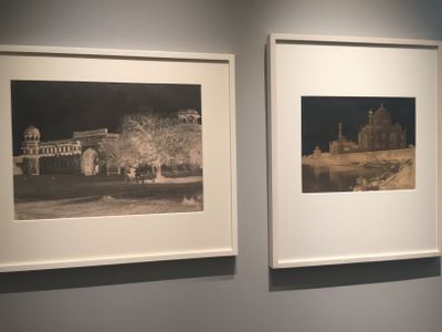 Dr. John Murray, Entrance to Akbar's Palace (1858) and The Taj Mahal from the East (1860s). Waxed paper negatives. Prahlad Bubbar, Frieze Masters, London (5–8 October 2017).