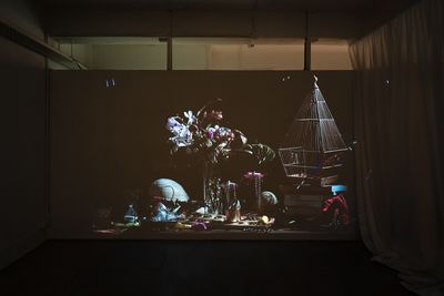 Dipali Gupta, The Little Death (2018). Exhibition view: Fan Death in Bedroom, Bedroom, Hong Kong (16 September–25 November 2018). Courtesy Bedroom. Photo: Kwan Sheung Chi.