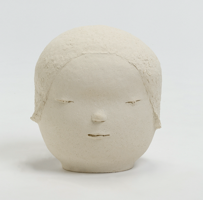 Yoshitomo Nara, Head 1 (2018). Ceramic. 29.1 x 27 x 21.4cm. © Yoshitomo Nara.