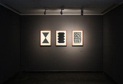 Exhibition view: Zarina Hashmi: Weaving Darkness and Silence, Gallery Espace, New Delhi (3 February–3 March 2018).