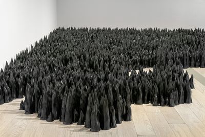 Liu Jianhua, Black Flame (2017). Exhibition view: The Allure of Matter: Material Art from China, Los Angeles County Museum of Art (2 June 2019–5 January 2020). Photo: © Museum Associates/LACMA.
