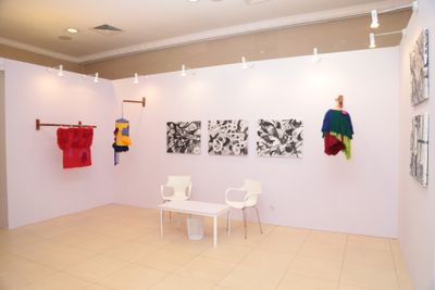 Works by Na Chainkua Reindorf and Patrick Tagoe-Turkson on view at Nubuke Foundation, ART X Lagos (3–4 November 2018). Courtesy ART X Lagos.