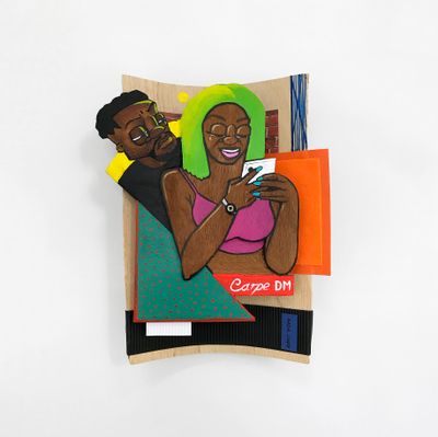 Dada Khanyisa, Carpe DM (2018). Mixed media. 35 x 28 x 8 cm. Courtesy the artist and Stevenson, Cape Town/Johannesburg.