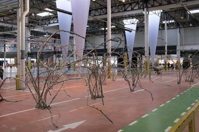 Jean-Marie Appriou, Ronciers (2019). Exhibition view: Là où les eaux se mêlent, 15th Lyon Biennale, Fagor Factory, Lyon (18 September 2019–5 January 2020). Photo: Christopher Taylor.