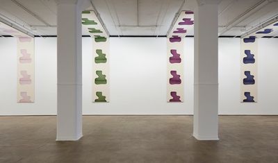 Exhibition view: Landon Metz, Asymmetrical Symmetry, Sean Kelly, New York (7 September–20 October 2018). Courtesy Sean Kelly, New York. Photo: Jason Wyche, New York.