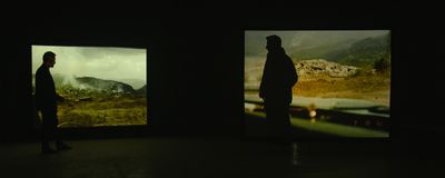 Lawrence Abu Hamdan, Once Removed (2019) (production still). Video installation, loop. Commissioned by Sharjah Art Foundation. Courtesy the artist.