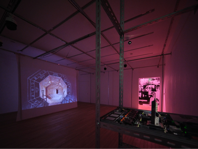 Yuri Pattison, False Memory (2019). Video installation. Exhibition view: Phantom Plane, Cyberpunk in the Year of the Future, Tai Kwun Contemporary, Hong Kong (5 October 2019–4 January 2020). Courtesy the artist and Tai Kwun Contemporary.
