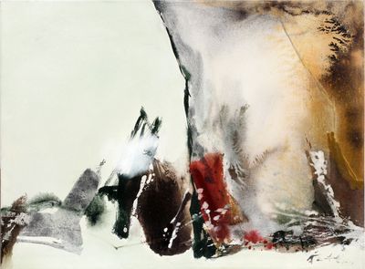 Chuang Che, Landscape 77–8 (1977). Oil on canvas. 89.6 × 123 cm. Courtesy Asia Art Center.