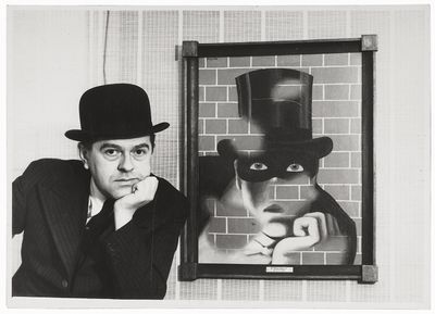 René Magritte and Le Barbare (1938), London Gallery. Original photograph. 43.2 x 33.2 cm. Private collection. Courtesy Brachot Gallery, Brussels.