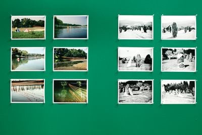 Left to right: Sigma Group, Timiș River Action (1976); Time: Event, Transformation, Movement (Moldovița, 1977). Led by Constantin Flondor, with participation of Ștefan Bertalan. Exhibition view: Artists and Nature in Eastern and Central Europe 1965–85__, 4th Art Encounters Biennial, Timișoara (1 October–7 November 2021).