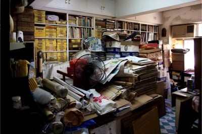Ha Bik Chuen's studio in To Kwa Wan, 2014.