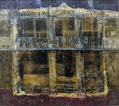 Ganesh Pyne, Doors and windows (1967). Tempera and mixed media on board. 33.02 x 39.57 cm.