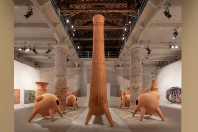 Exhibition view: Gabriel Chaile at the 59th International Art Exhibition – La Biennale di Venezia, The Milk of Dreams, Venice (23 April–27 November 2022).