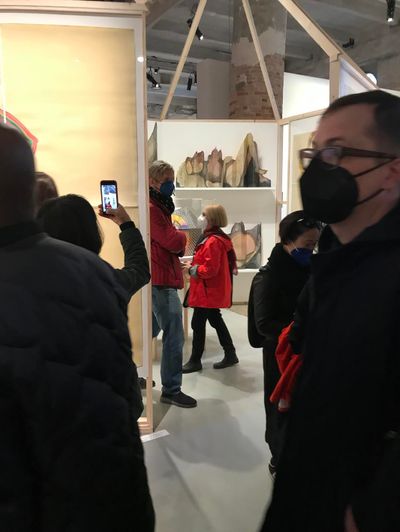 View of the exhibition audience at the Arsenale on the second official day of preview week for the 59th International Art Exhibition – La Biennale di Venezia, The Milk of Dreams, Venice (23 April–27 November 2022). Photo: the author.