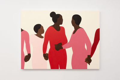Thenjiwe Niki Nkosi, All Around (2021). Oil on canvas. 108 x 145.1 x 5.1 cm.