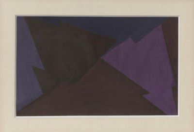 Saloua Raouda Choucair, Module (1947). Gouache on paper. 30.5 cm x 48.3 cm.