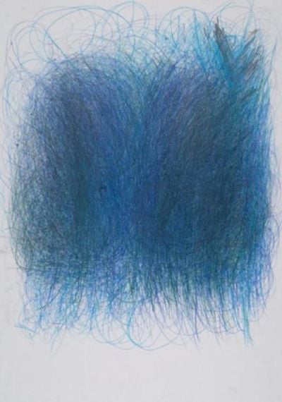 Éric Derochette, Untitled (DERO 18) (2013). Crayon on paper. 70 x 100 cm.