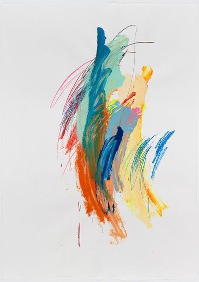 Joe Goldman, Untitled (W3737) (2016). Acrylic, pencil, pastel, crayon and graphite on paper. 59.5 x 84 cm.