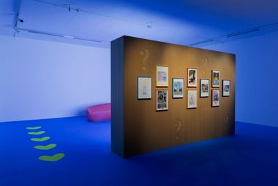 Simon Fujiwara, Once Upon a Who? (2021). Animation, HD video, colour, sound, 4 min 48. Exhibition view: Bienniale de L'Image en Mouvement 2021, Centre d'Art Contemporain Genève (12 November 2021–30 January 2022).