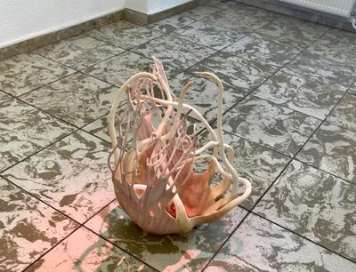 Elisa Strinna, My Body is a Plant – roots my nervous system (2022). Porcelain sculpture. Exhibition view: KAZimKuBa, documenta fifteen, Kassel (18 June–25 September 2022). Photo: Stephanie Bailey.