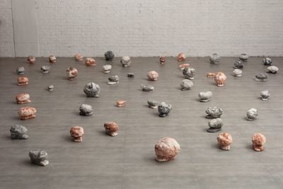 Yang Maoyuan, 'Stone Feet' series (2022). Exhibition view: Double Landscape, HdM GALLERY, Beijing (18 June–1 August 2022).