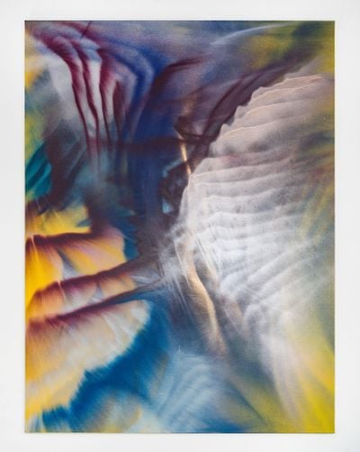 Andrea Marie Breiling, All The Time (2022). Spray paint on canvas. 172.7 x 233.7 cm. © Andrea Marie Breiling.