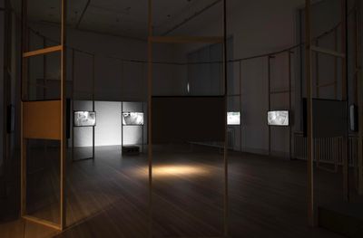 Joana Hadjithomas and Khalil Joreige, As night comes when day is gone (2022). Installation. Exhibition view: Beirut and the Golden Sixties: A Manifesto of Fragility, Gropius Bau, Berlin (25 March–12 June 2022). © Luca Girardini.