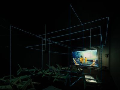 Hito Steyerl, Factory of the Sun (2015). Exhibition view: Hito Steyerl–A Sea of Data, National Museum of Modern and Contemporary Art (MMCA), Seoul (29 April–18 September 2022).