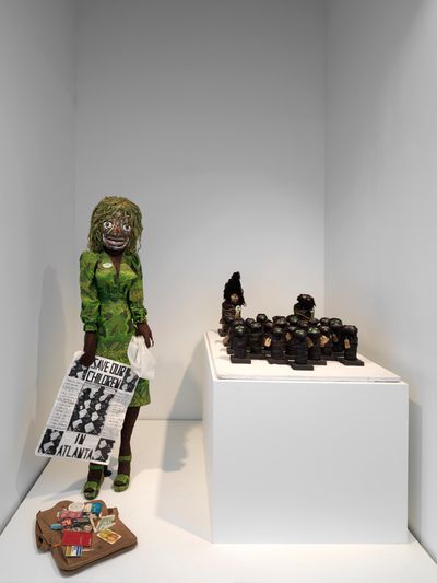 Left to right: Faith Ringgold, The Screaming Woman (1981); Atlanta Children (1981). Exhibition view: American People, New Museum, New York (17 February–5 June 2022).