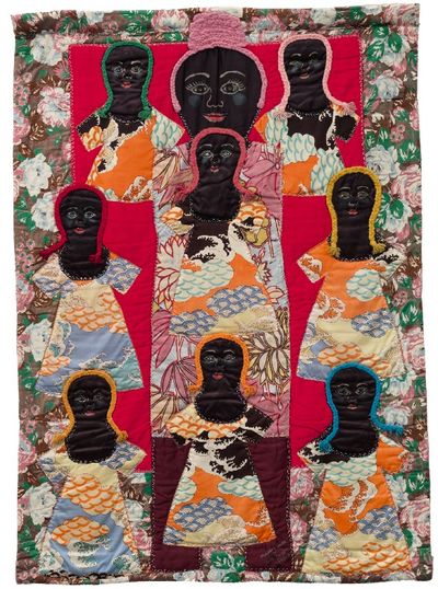 Faith Ringgold, Mother's Quilt (1983). Painted, appliqued, and embroidered fabric with sequins. 147.3 x 110.5 cm. Collection Ed Bradley & Patricia Blanchet. © Faith Ringgold/ARS, NY and DACS, London.