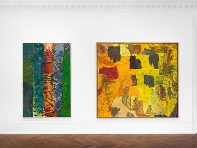 Exhibition view: Per Kirkeby, Geological Messages: Paintings from 1965-2015, Michael Werner Gallery, London (24 February–21 May 2022). © The Estate of Per Kirkeby.