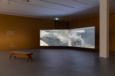 Navjot Altaf, Soul Breath Wind (2014–2018). Multi-channel video projection. 62 min. Exhibition view: Pattern, Ishara Art Foundation, Dubai (14 September–9 December 2022).