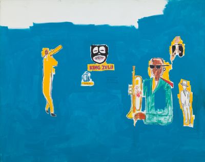 Jean-Michel Basquiat, King Zulu (1986). MACBA Collection, Barcelona, Government of Catalonia long-term loan (formerly Salvador Riera Collection). © Estate of Jean-Michel Basquiat. Licensed by Artestar, New York.
