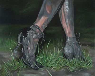 Brittany Shepherd, The Path (2022). Oil on panel. 61 × 76 cm.