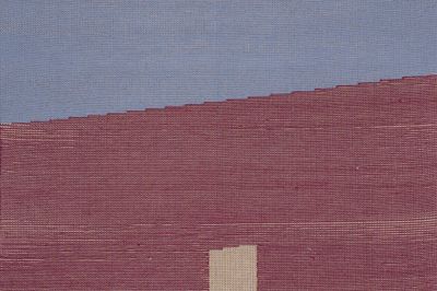 Miranda Fengyuan Zhang, An entrance (2022). Hand-woven cotton. 109.9 x 64.1 cm. © Miranda Fengyuan Zhang.