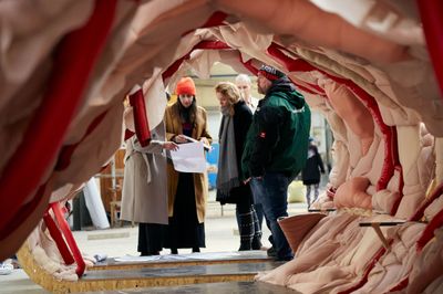 Exhibition view: Eva Koťátková, The Heart of a Giraffe in Captivity is Twelve Kilos Lighter, Czech and Slovak Pavilion at the 60th Venice Biennale (20 April–24 November 2024).