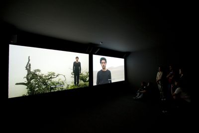 Exhibition view: Watanabe, Abrasis (2009). 17th International Contemporary Art Festival Sesc_Videobrasil (2011). © Videobrasil Collection and Everton Ballardin.