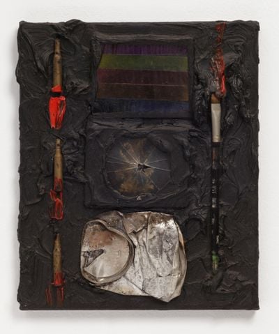 Derek Jarman, Pinxit (1987). Tar and mixed media on canvas.