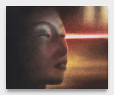 Yooyun Yang, Midnight (2023). Acrylic on jangji paper. 53 x 65 cm.