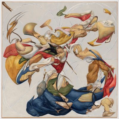 Cesar Santos, Unconstrained (2024). Oil on linen. 200 x 200 cm.