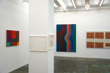 Exhibition view: Harriet Korman, Notes on Painting 1969 - 2019, Thomas Erben Gallery, New York (22 October–19 December 2020). Courtesy Thomas Erben Gallery.