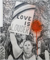 Love Is Louder (Index) by Sam Durant contemporary artwork works on paper, drawing