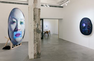 Tony Oursler, PriV%te Exhibition view, Lehmann Maupin, Hong Kong. Courtesy the artist and Lehmann Maupin, New York and Hong Kong. Photo: Kitmin Lee