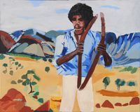 Desert Songs (Warumpi Band 1) by Vincent Namatjira contemporary artwork painting, works on paper