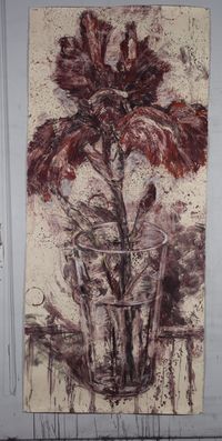 Drawing for Self-Portrait as a Coffee Pot (Iris in Glass) by William Kentridge contemporary artwork painting, works on paper, drawing