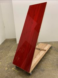 Sloping Sculpture (red) by Tomii Motohiro contemporary artwork painting, works on paper, sculpture
